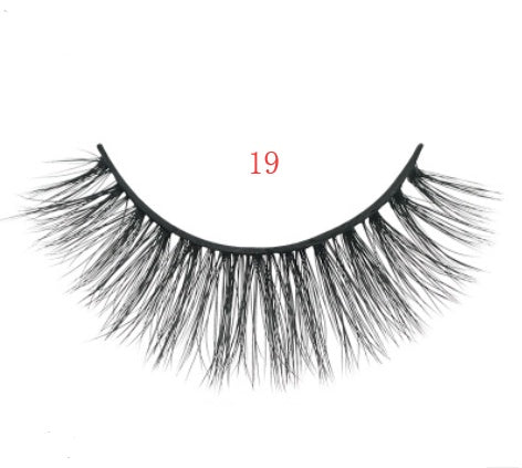 3D mink eyelashes 3 pairs of natural fiber long false eyelashes