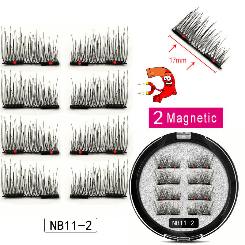 Man-made Fiber Segmented Magnetic  Eyelashes