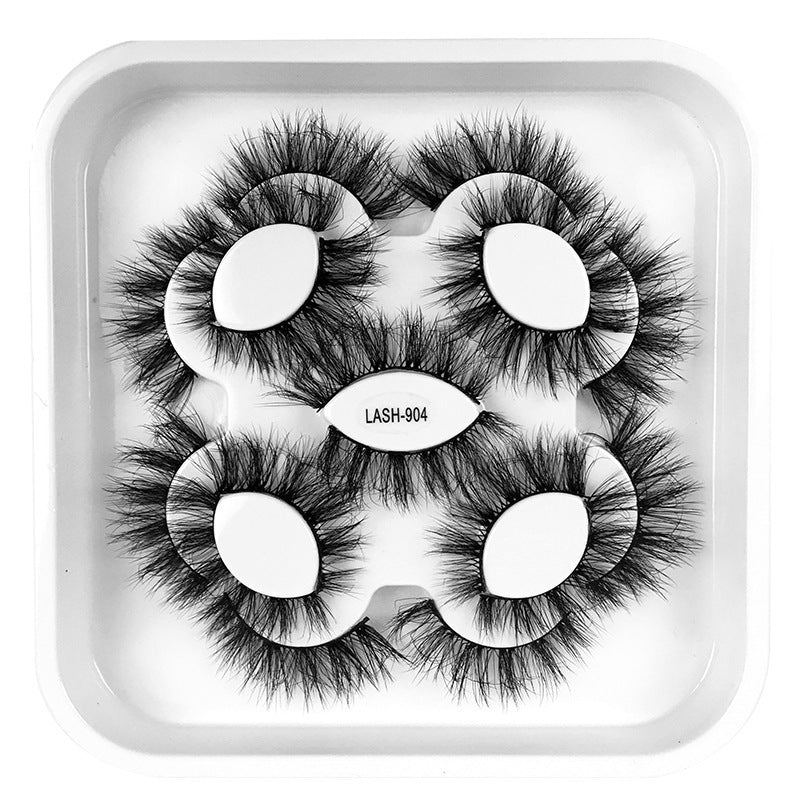 9 Pairs Of Double-layer Thick Cross False Eyelashes