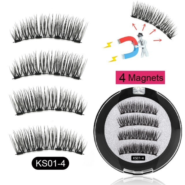 New Natural Magnetic Eyelash With Clip Sleeve