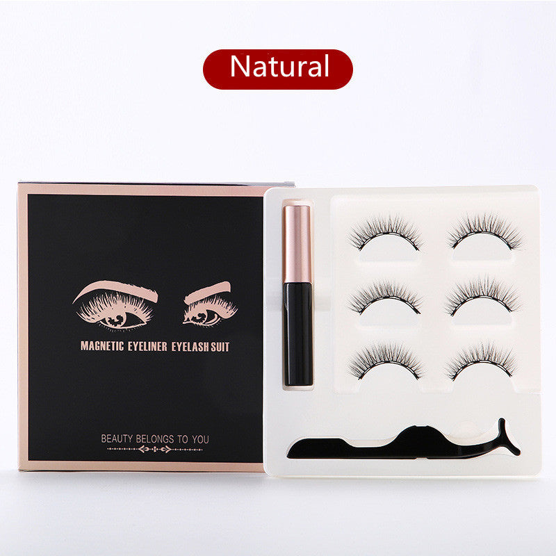 Magnetic Eyeliner Eyelash Set Natural Thick Magnet False