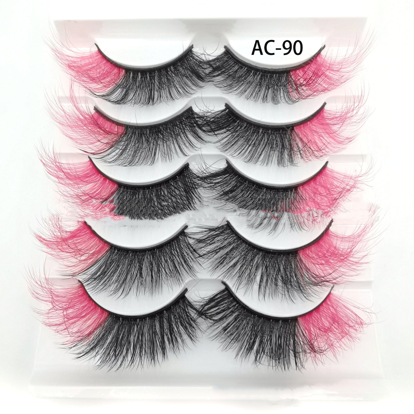 Eye Tail Color Imitated Mink Eyelash Five Pairs Of Natural Three-dimensional Half-eye False Eyelashes Stage Makeup