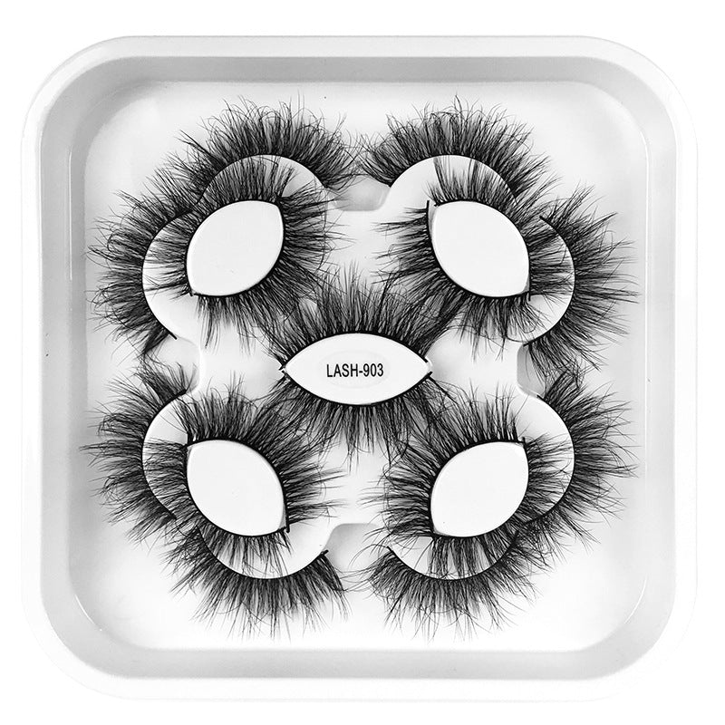 9 Pairs Of Double-layer Thick Cross False Eyelashes