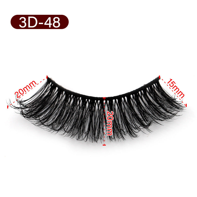 5 Pairs Of Chemical Fiber False Eyelashes Curling And Multi-level Messy