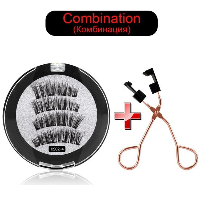 New Natural Magnetic Eyelash With Clip Sleeve