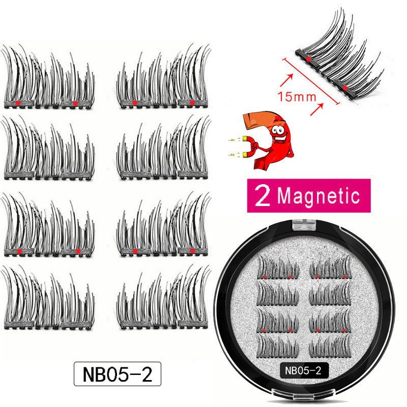 Man-made Fiber Segmented Magnetic  Eyelashes