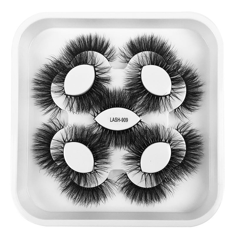 9 Pairs Of Double-layer Thick Cross False Eyelashes