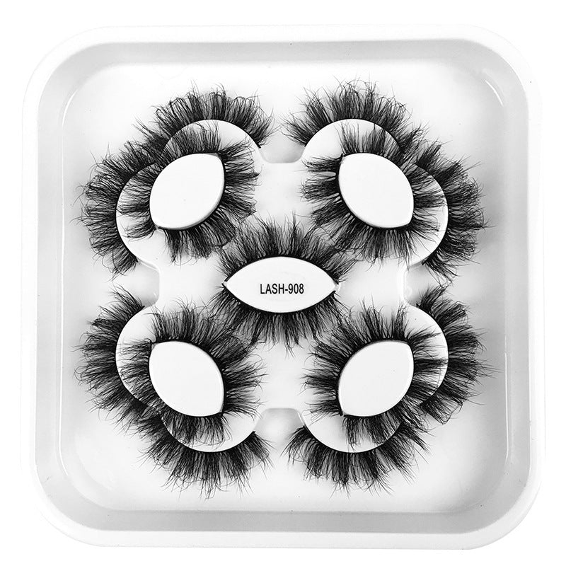 9 Pairs Of Double-layer Thick Cross False Eyelashes