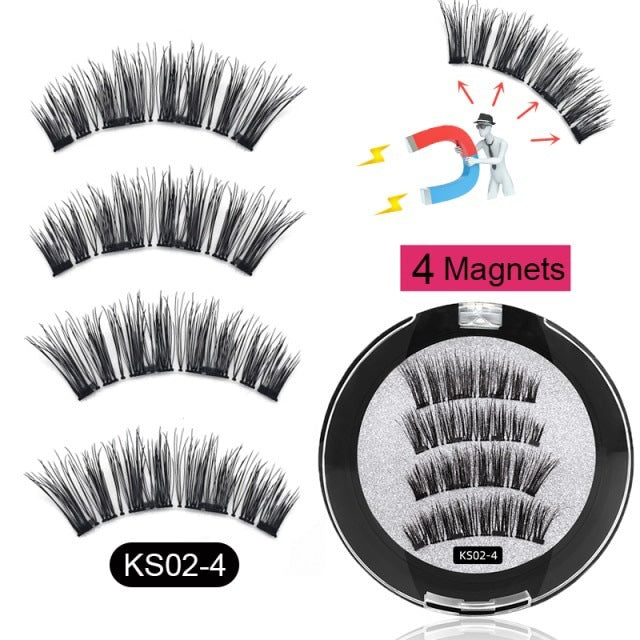 New Natural Magnetic Eyelash With Clip Sleeve