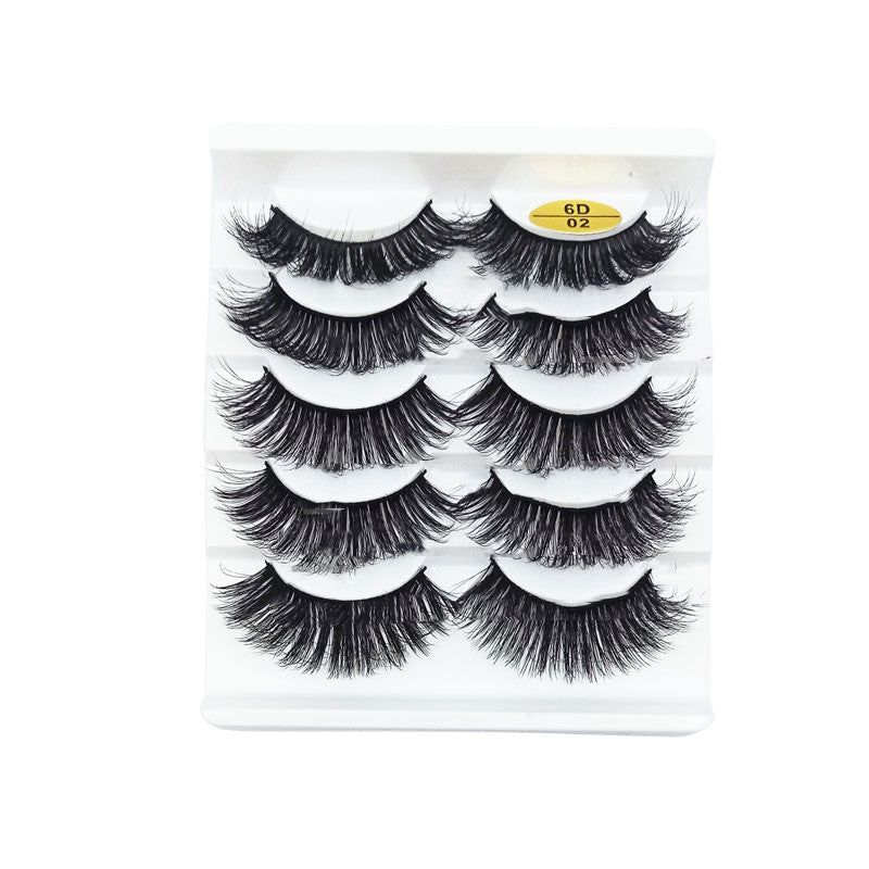 Five Pairs Of False Eyelashes Natural Three-dimensional Thick And Curly