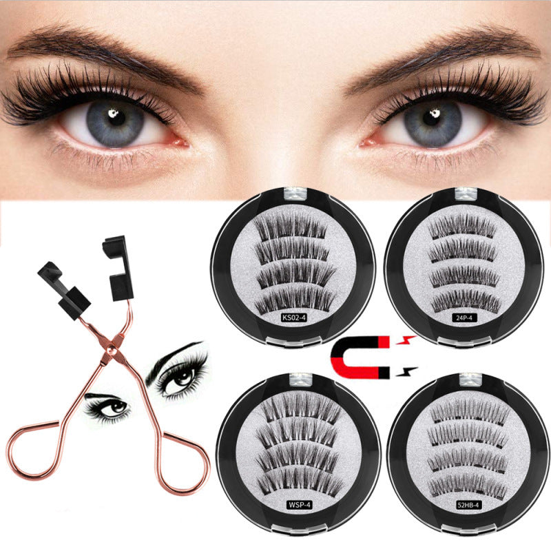 New Natural Magnetic Eyelash With Clip Sleeve