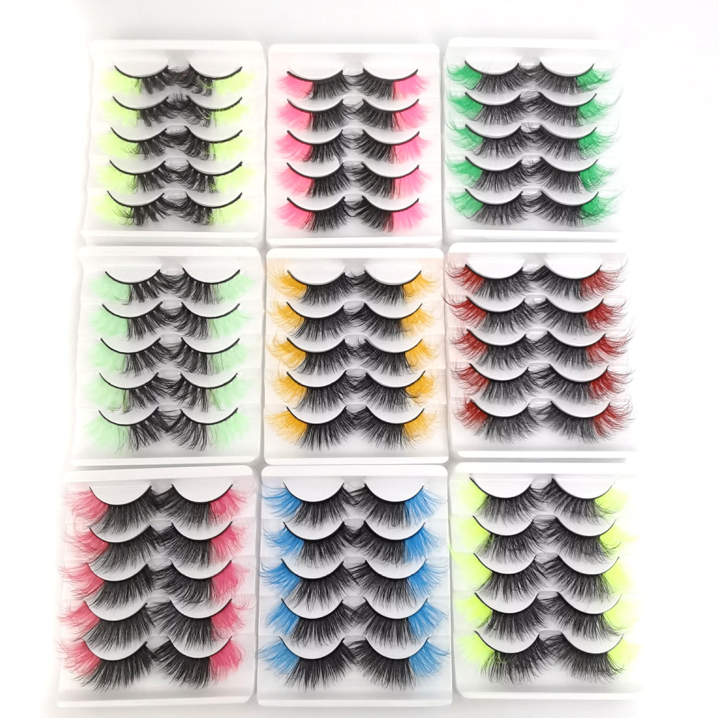 Eye Tail Color Imitated Mink Eyelash Five Pairs Of Natural Three-dimensional Half-eye False Eyelashes Stage Makeup