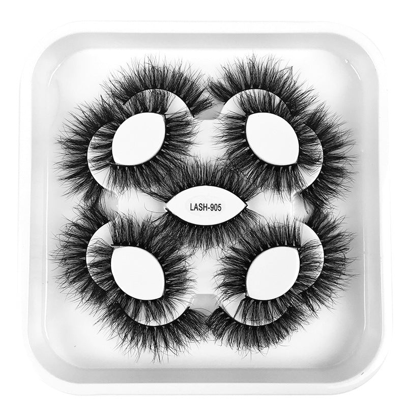 9 Pairs Of Double-layer Thick Cross False Eyelashes