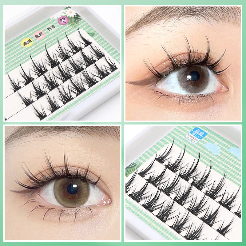 False Eyelashes Segmented Have Been Cut Single Line Hard Stem