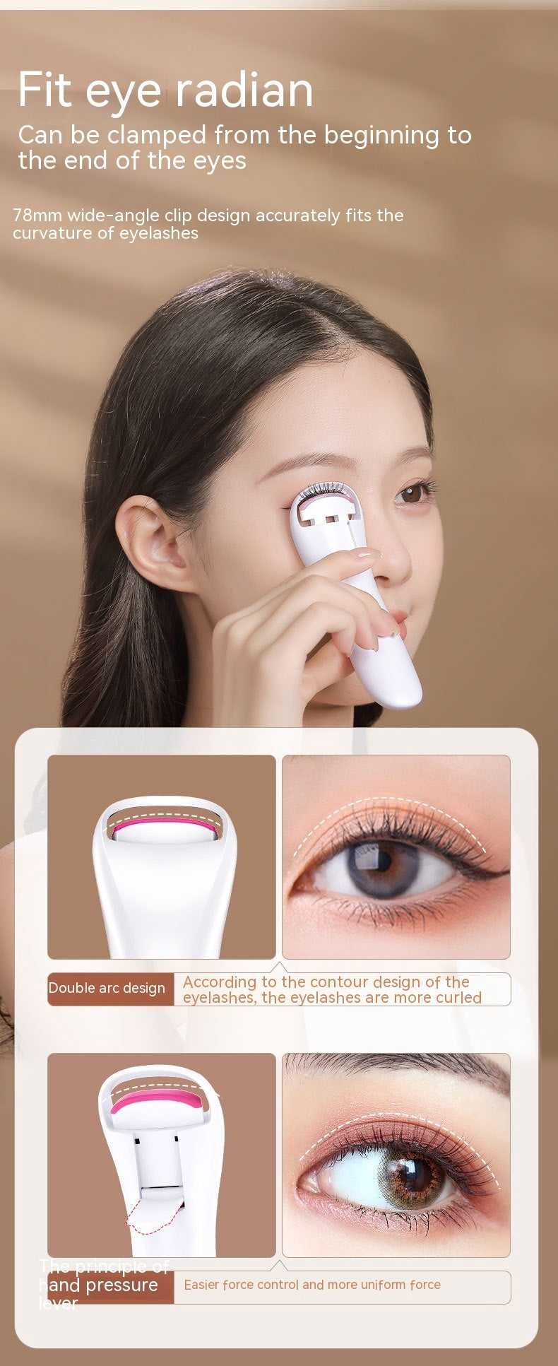 Electric Temperature Control Lasting Shaping Electric Eyelash Curler