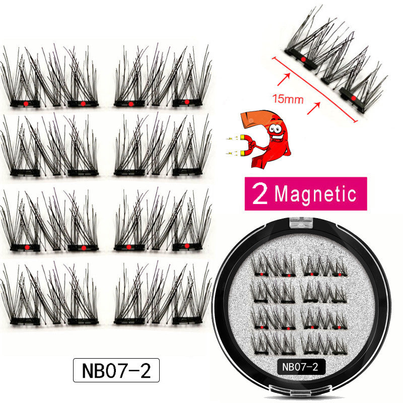 Man-made Fiber Segmented Magnetic  Eyelashes