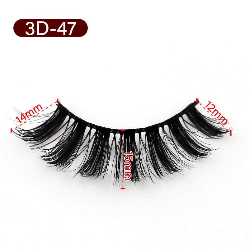 5 Pairs Of Chemical Fiber False Eyelashes Curling And Multi-level Messy