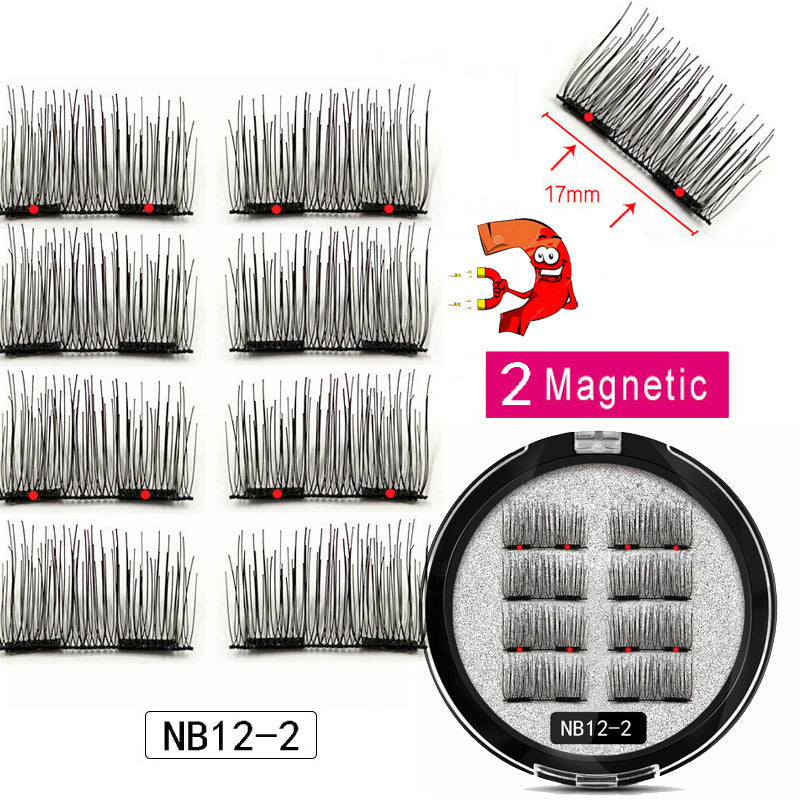 Man-made Fiber Segmented Magnetic  Eyelashes