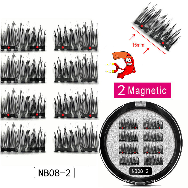 Man-made Fiber Segmented Magnetic  Eyelashes