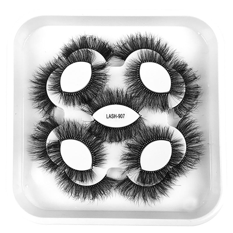 9 Pairs Of Double-layer Thick Cross False Eyelashes