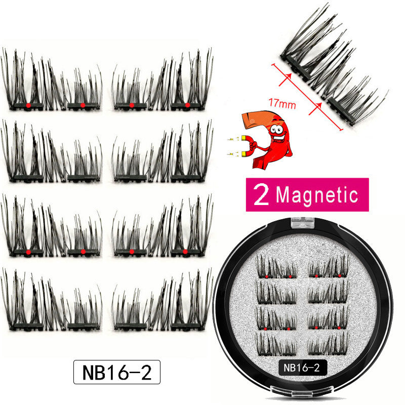 Man-made Fiber Segmented Magnetic  Eyelashes