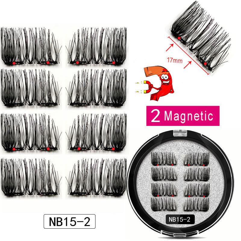 Man-made Fiber Segmented Magnetic  Eyelashes