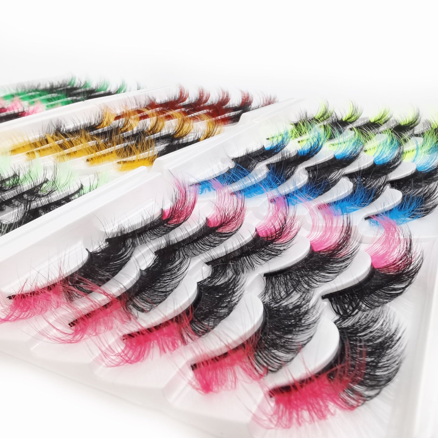 Eye Tail Color Imitated Mink Eyelash Five Pairs Of Natural Three-dimensional Half-eye False Eyelashes Stage Makeup