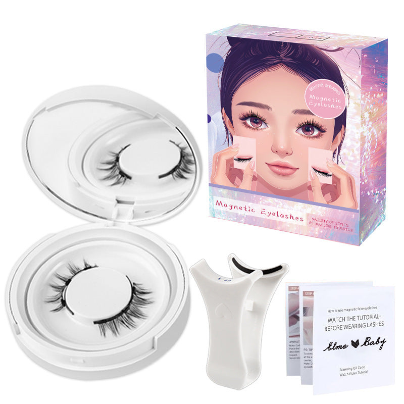 Natural Eyelashes Magnetic Suction False Eyelashes Daily One Pair Mink Hair Super Soft Natural Simulation Easy To Wear