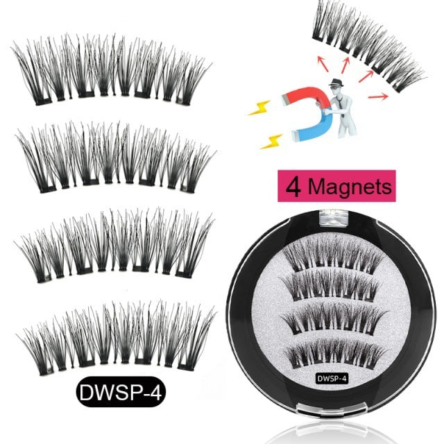 New Natural Magnetic Eyelash With Clip Sleeve