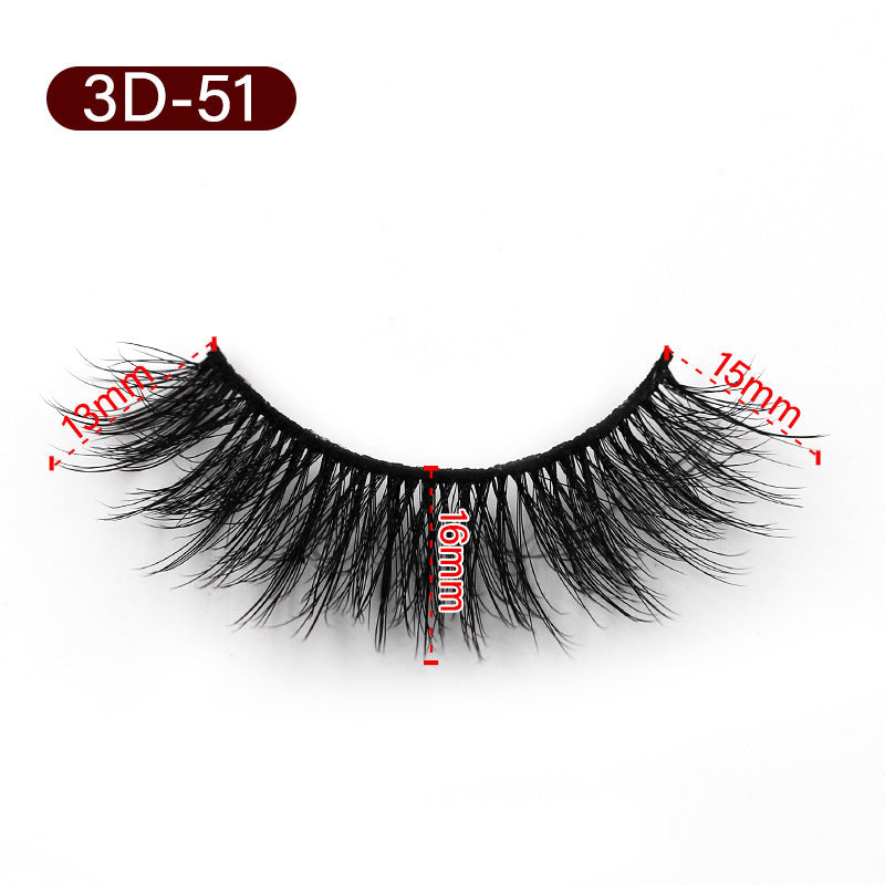 5 Pairs Of Chemical Fiber False Eyelashes Curling And Multi-level Messy